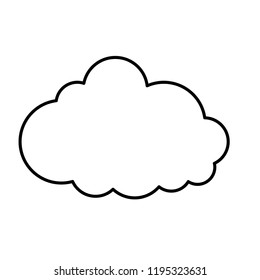weather cloud isolated icon