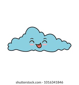 weather cloud kawaii character