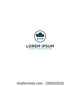 Weather cloud logo - technology modern logo