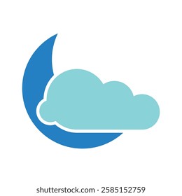 Weather cloud night icon color