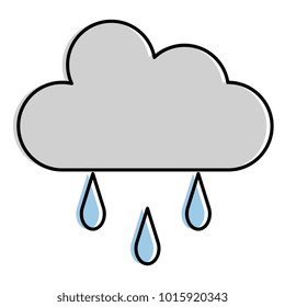 weather cloud rainy icon