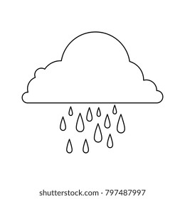weather cloud rainy icon