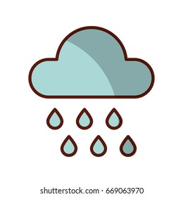 weather cloud rainy isolated icon