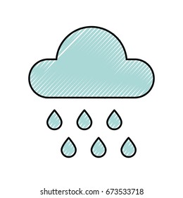 weather cloud rainy isolated icon
