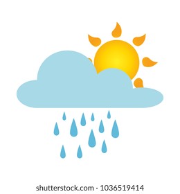 weather cloud rainy with sun