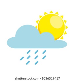 weather cloud rainy with sun