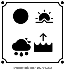 weather cloud set icon vector