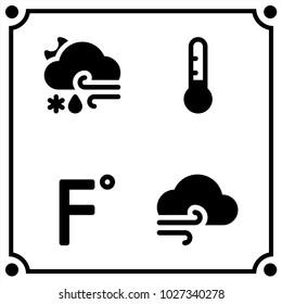 weather cloud set icon vector