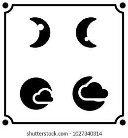 weather cloud set icon vector