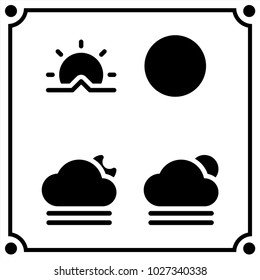 weather cloud set icon vector