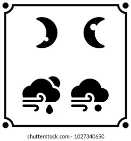 weather cloud set icon vector