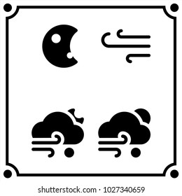 weather cloud set icon vector
