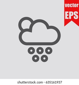 Weather cloud snow sun icon infographic isolated in flat style.Vector illustration.