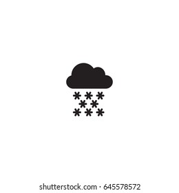 Weather. Cloud. Snow Vector Icon.