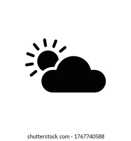 weather cloud sun rain icon vector