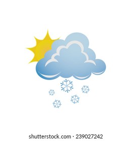 Weather - cloud with sun and snow