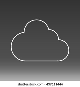Weather Cloud Vector Icon Illustration