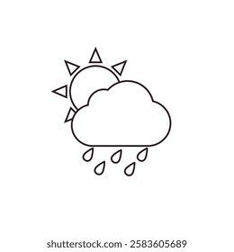 Weather cloud vector illustration symbol sun rain