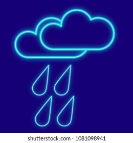 Weather. Clouds, drops, rain