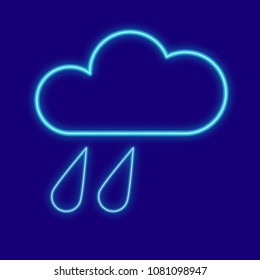 Weather. Clouds, drops, rain