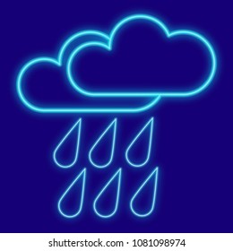 Weather. Clouds, drops, rain