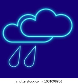 Weather. Clouds, drops, rain