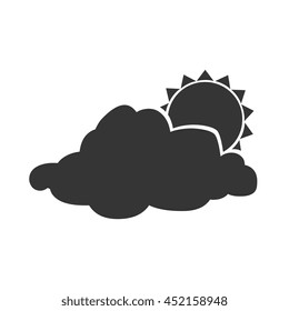 Weather and clouds isolated flat icon, vector illustration graphic design.