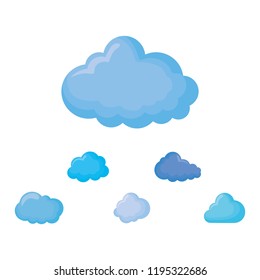 weather clouds set icons