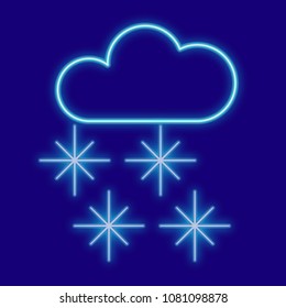 Weather. Clouds and snowflakes
