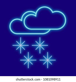 Weather. Clouds and snowflakes
