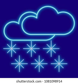 Weather. Clouds and snowflakes