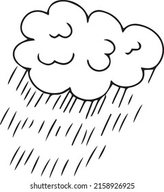 weather clouds sun lightning rain coloring book for kids doodle sketch hand drawn big set separately on white background elements