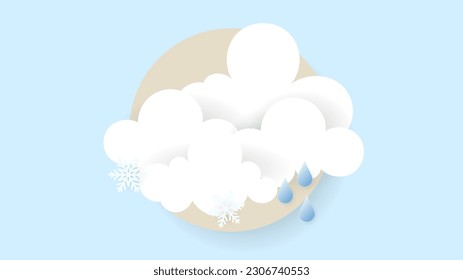 Weather cloudy, illustration of the weather concept isolated on transparent background ,  Flat Modern design, illustration Vector EPS 10