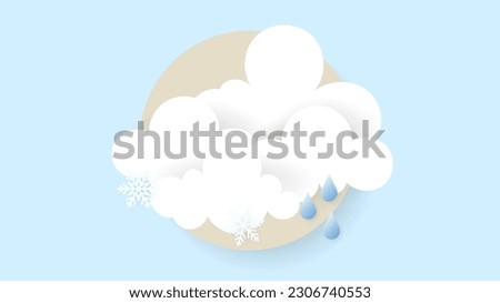 Weather cloudy, illustration of the weather concept isolated on transparent background ,  Flat Modern design, illustration Vector EPS 10