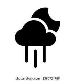 Weather Cloudy and Rain Icons Vector Design Template