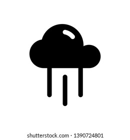 Weather Cloudy and Rain Icons Vector Design Template