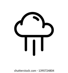 Weather Cloudy and Rain Icons Vector Design Template