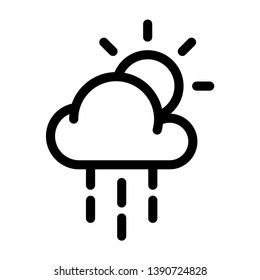 Weather Cloudy and Rain Icons Vector Design Template