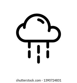 Weather Cloudy and Rain Icons Vector Design Template