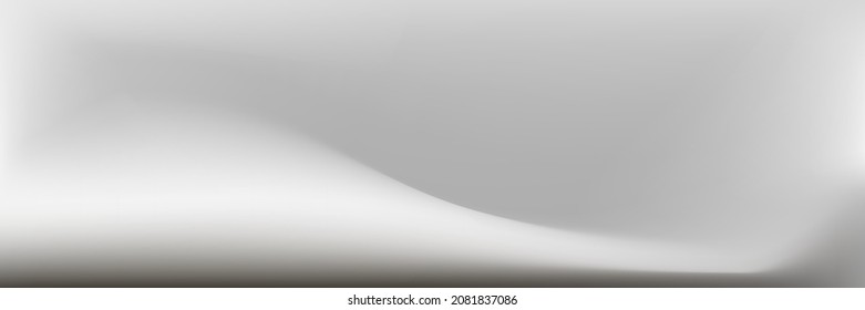 Malla de gradiente gris plateado blanco y nublado. Fondo de flujo de nubes de humo de cielo gris Pastel. Fondo de degradado de agua del fluido de niebla suave monocrom. Imagen de diseño de ondulación ondulada de luz de metal de curva líquida.