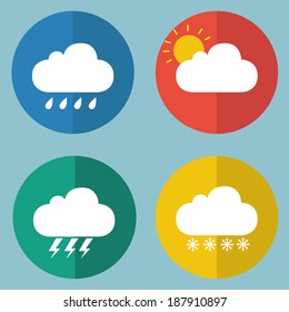 weather color with cloud  vector art