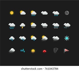Weather Colorful Icons for web and mobile apps