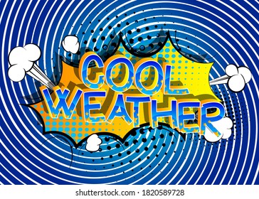 Weather Comic book style cartoon words on abstract comics background.