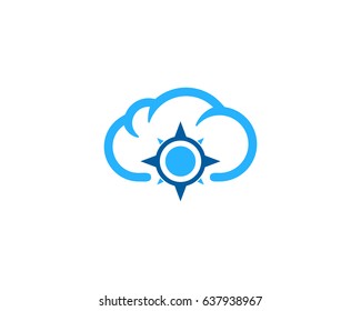 Weather Compass Season Icon Logo Design Element