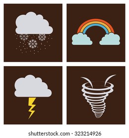 Weather concept with climate icons design, vector illustration eps 10
