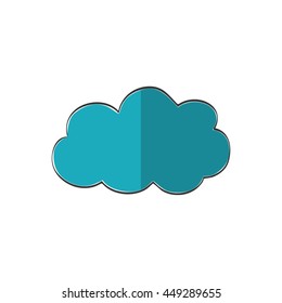 Weather concept represented by cloud icon. isolated and flat illustration 