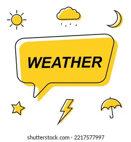 Weather. Weather concept vector illustration.
