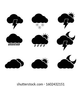 Weather condition icons collection creative illustration vector