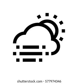 Weather condition mini line, icon, background and graphic. The icon is black and white, linear  flat, vector, pixel perfect, minimal, suitable for web and print. 