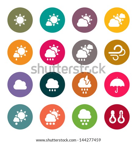 Weather day icons set